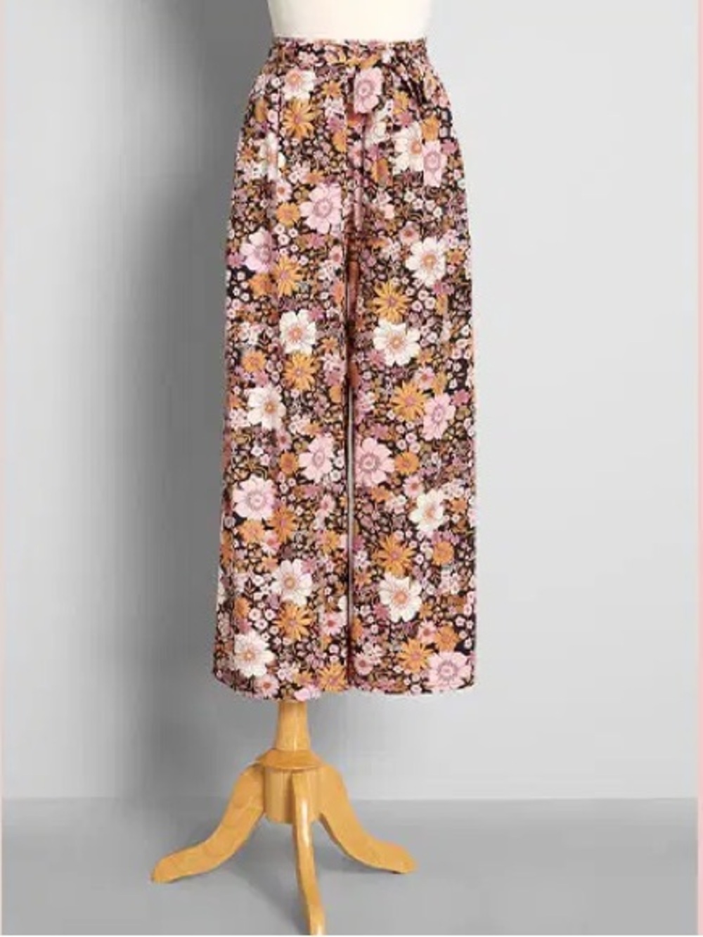 Modcloth Princess Highway Floral Harvest print pants wide leg high rise boho